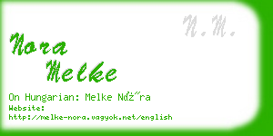 nora melke business card